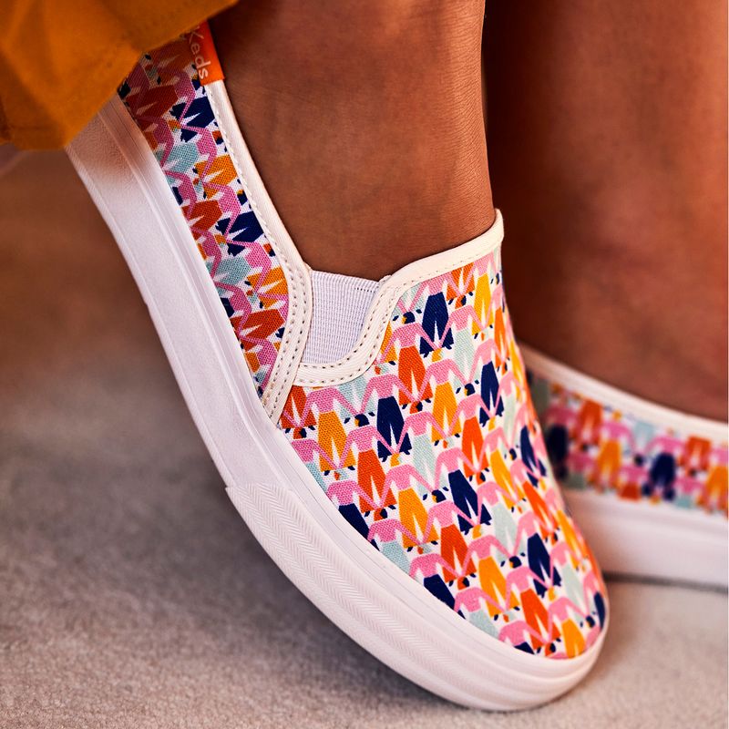 Slip On Mujer Double Decker Rainbow