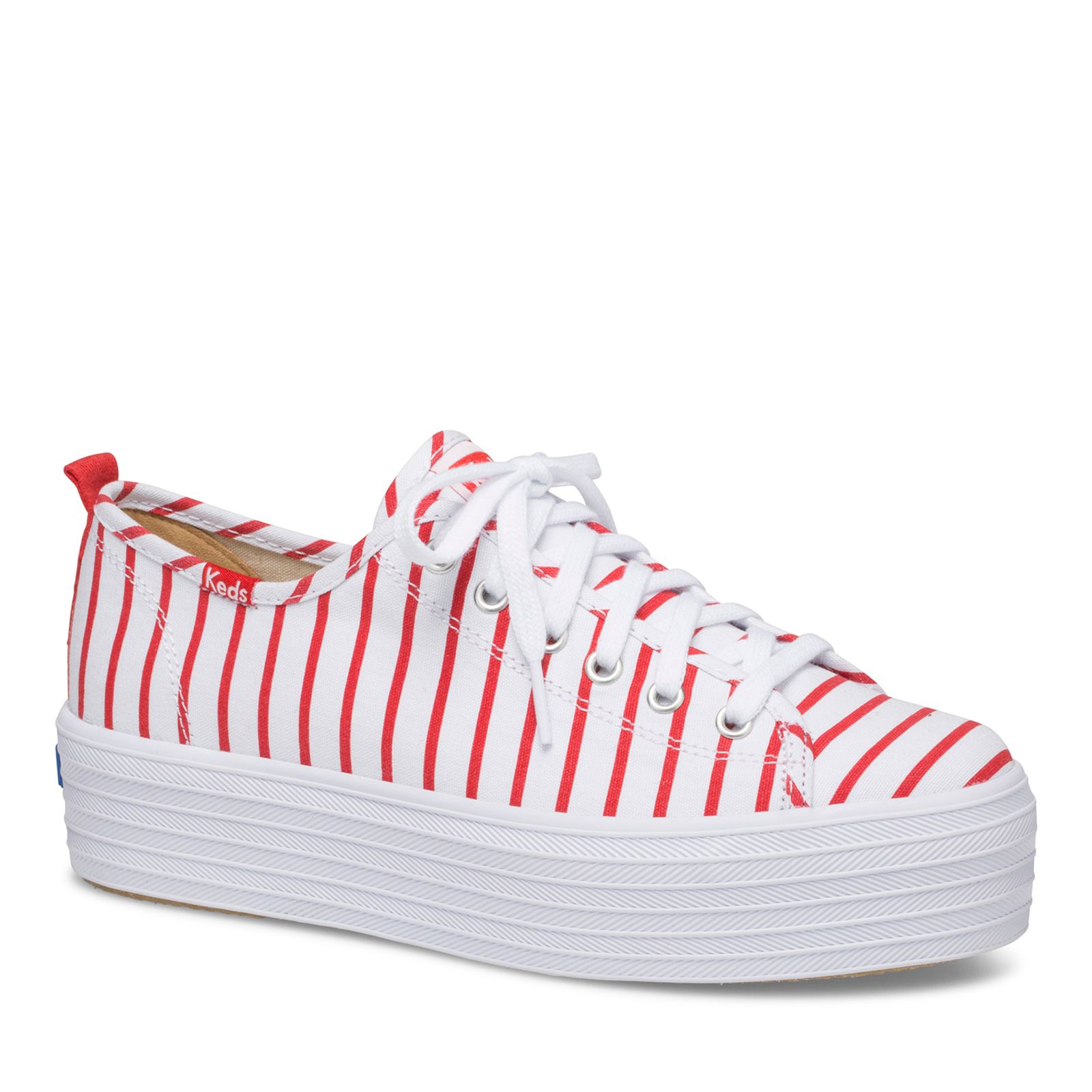 Zapatilla Mujer Triple Up Stripe Roja Keds