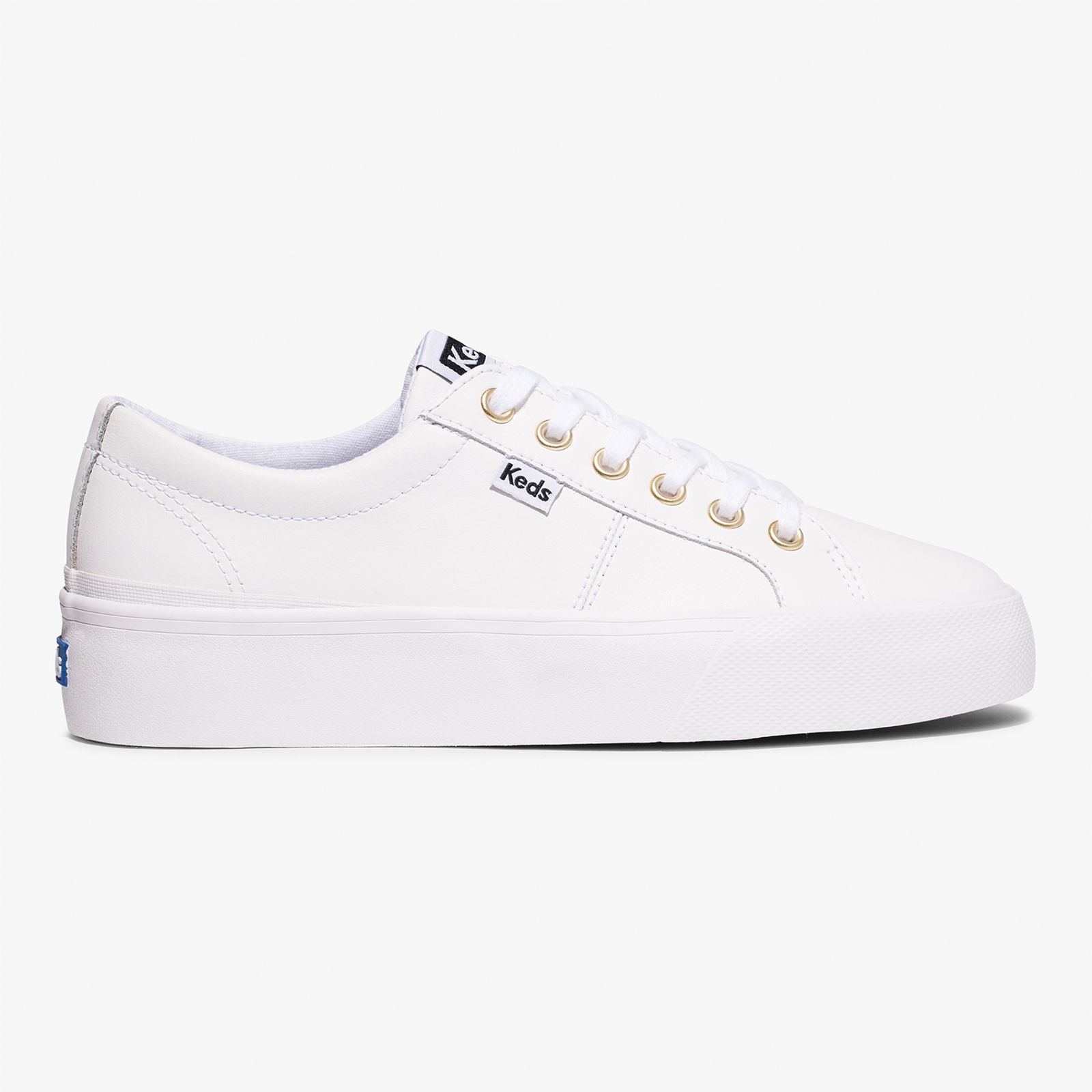 Zapatilla Mujer Cuero Jump Kick Duo Blanca Keds