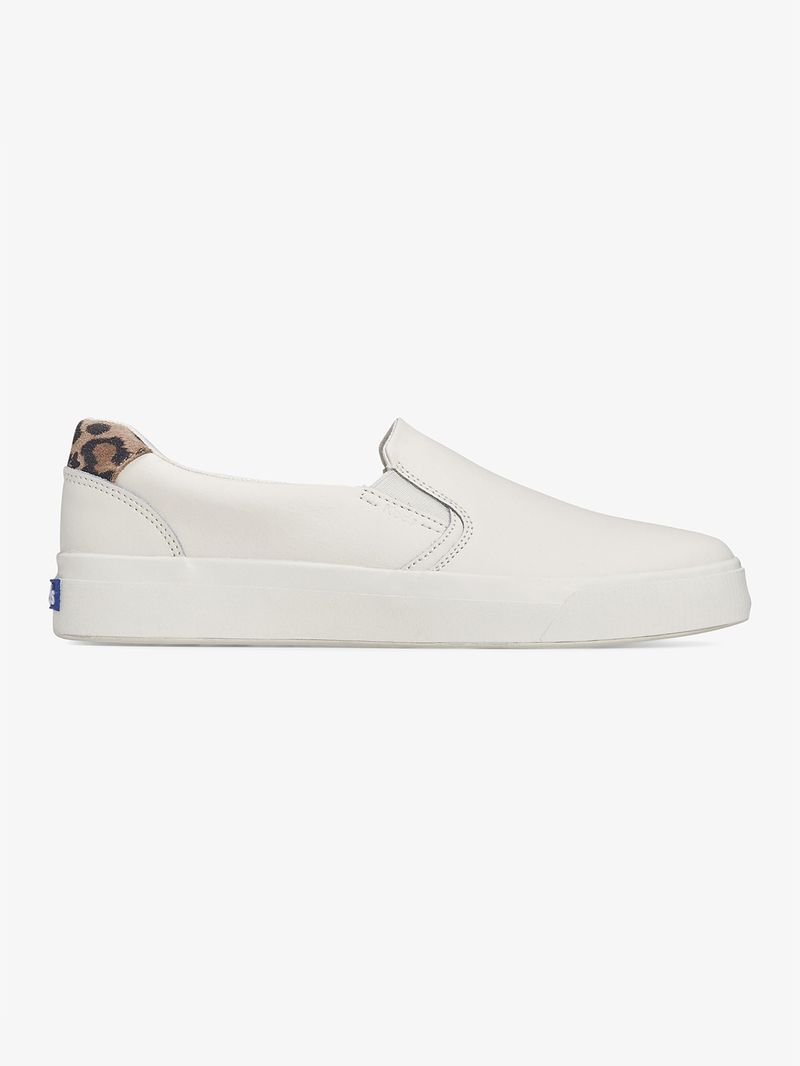 Zapatilla Pursuit Slip Cuero Blanca