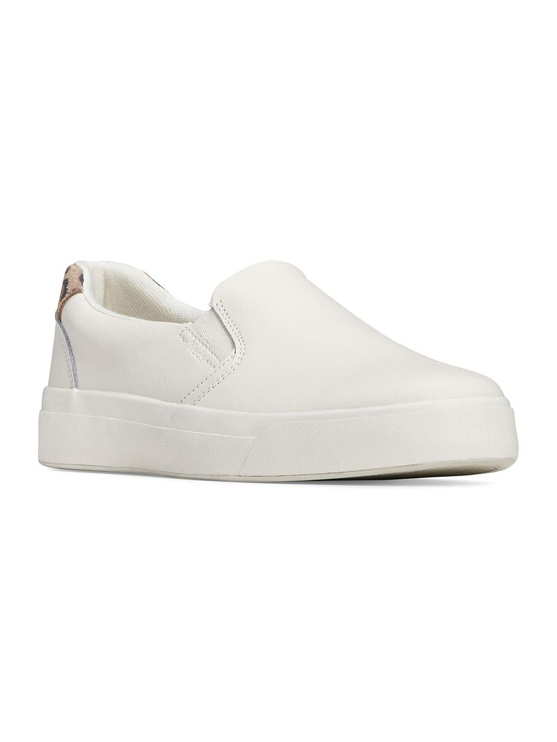 Zapatilla Pursuit Slip Cuero Blanca