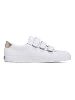 Zapatilla Jump Kick V Cuero Blanca Velcro