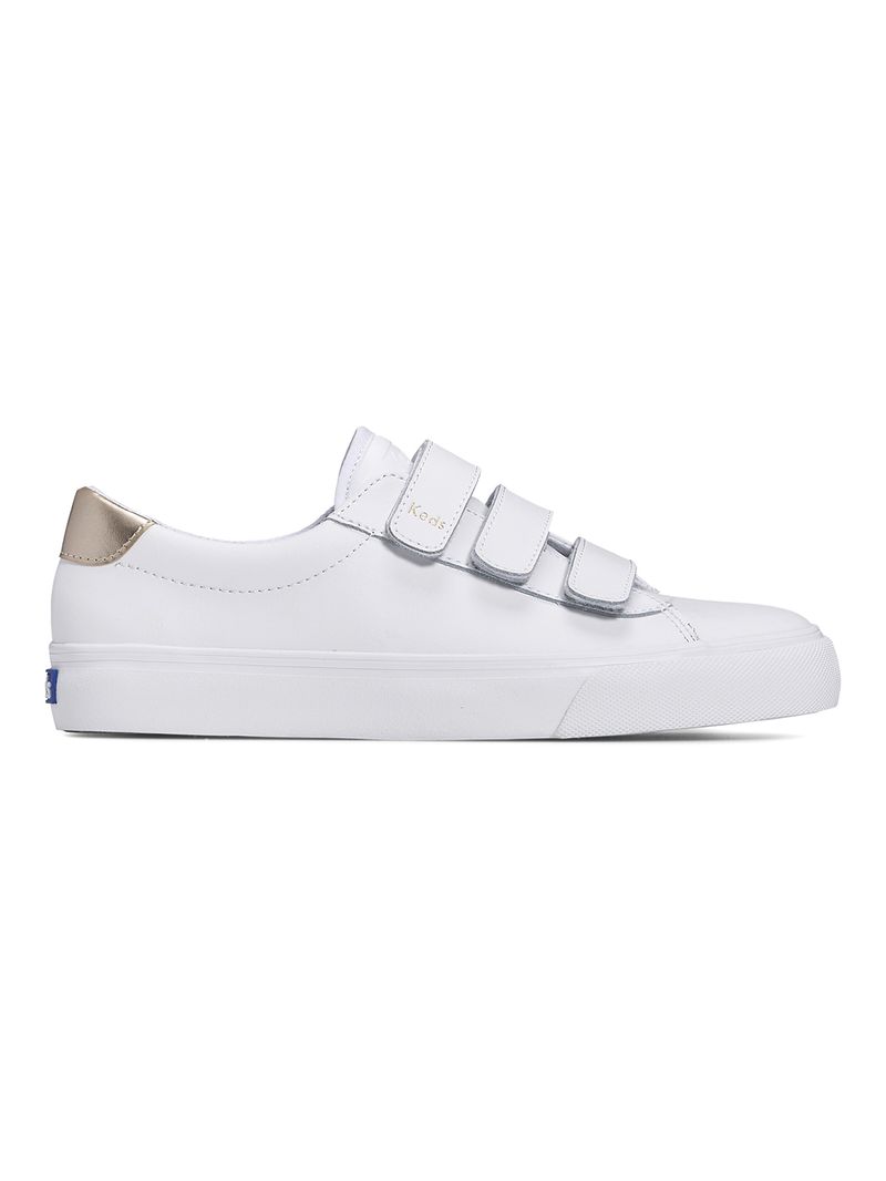 Zapatilla Jump Kick V Cuero Blanca Velcro