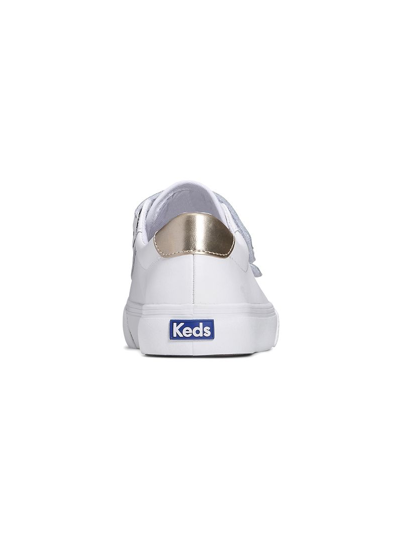 Zapatilla Jump Kick V Cuero Blanca Velcro