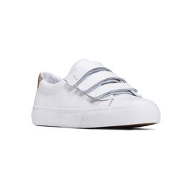 Zapatilla Jump Kick V Cuero Blanca Velcro