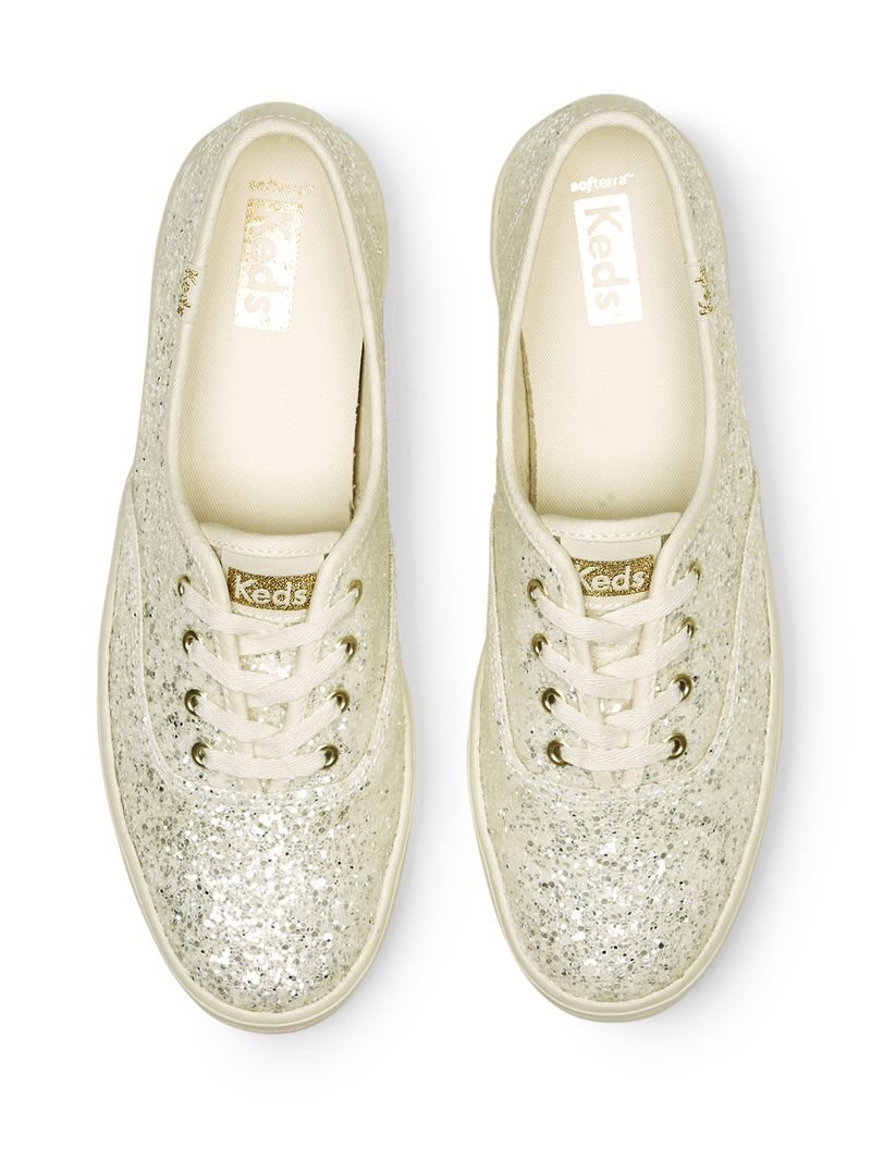 Zapatilla Casual Triple CVO Glitter Blanca