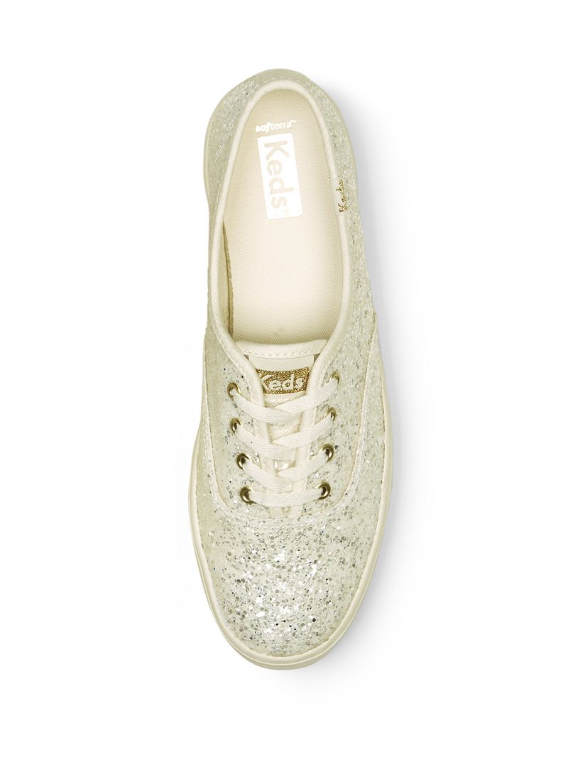 Zapatilla Casual Triple CVO Glitter Blanca