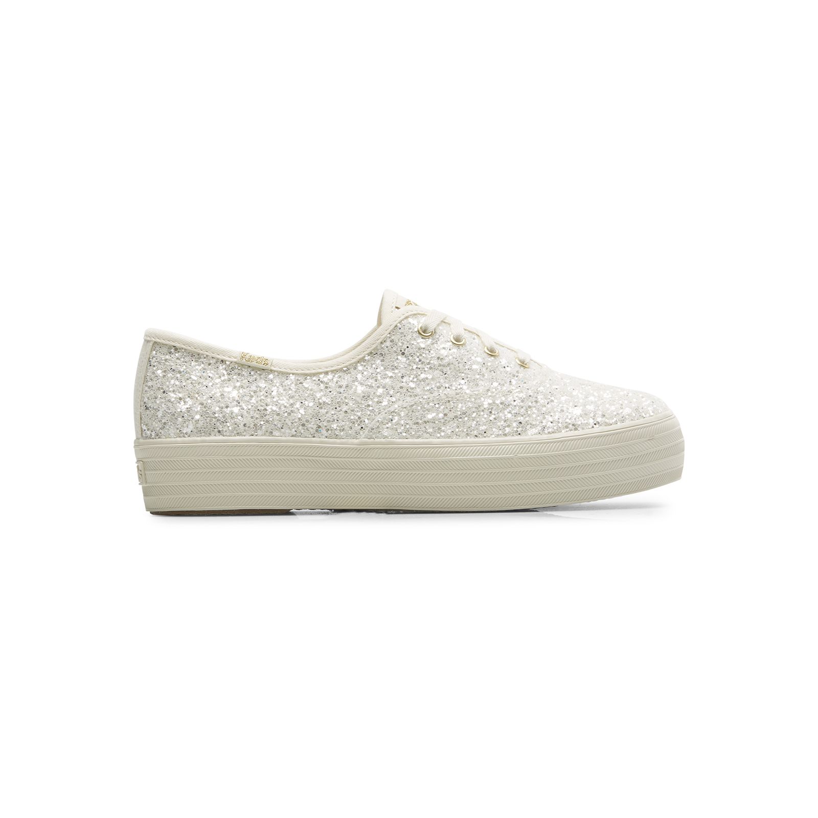 Zapatilla Casual Triple CVO Glitter Blanca