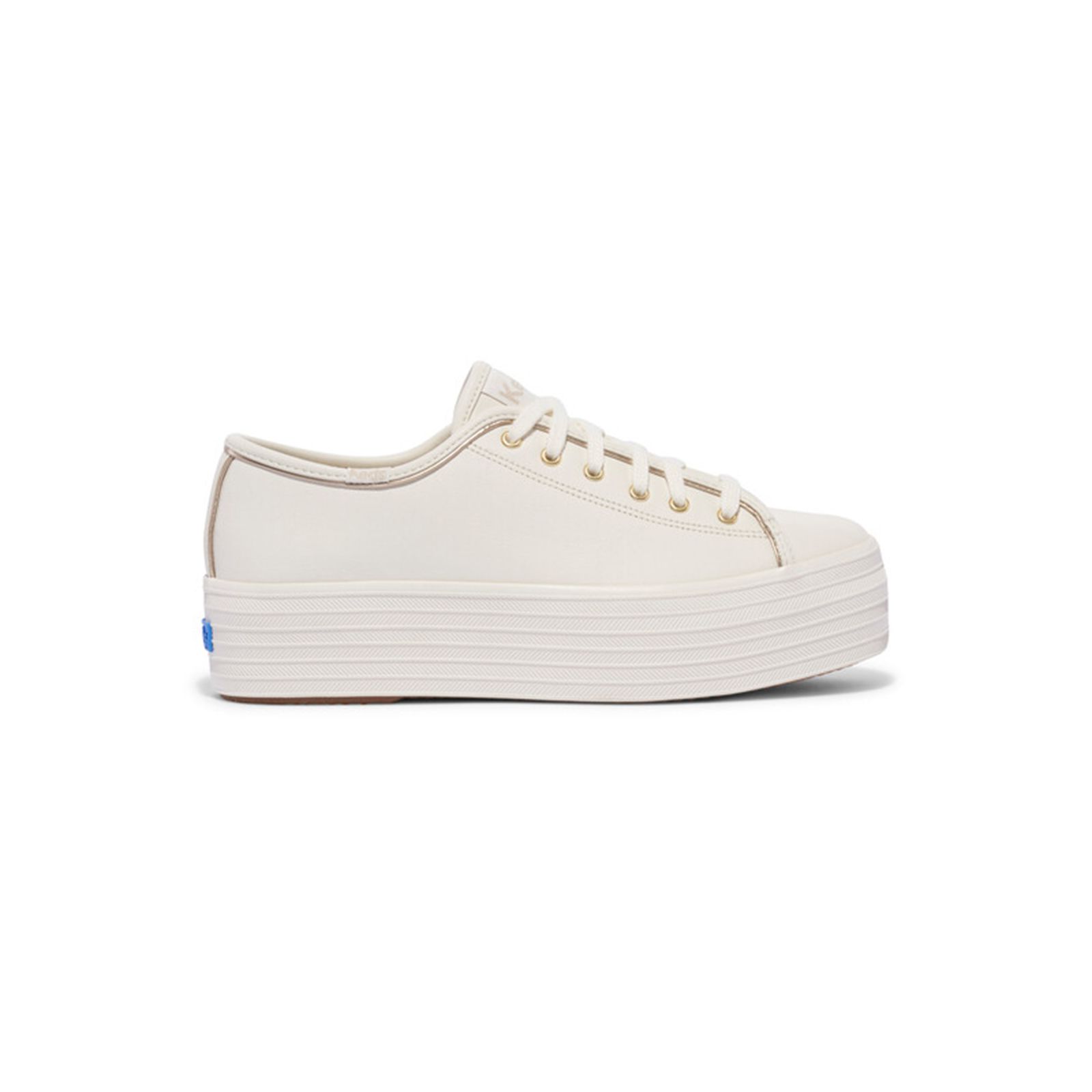 Zapatilla Triple Up Leather Piping Blanco