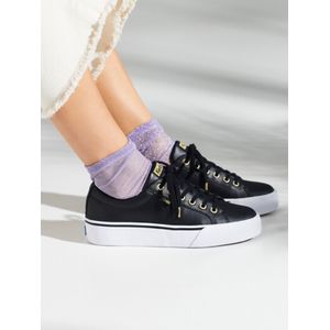 Zapatilla Mujer Cuero Jump Kick Duo Negra Keds