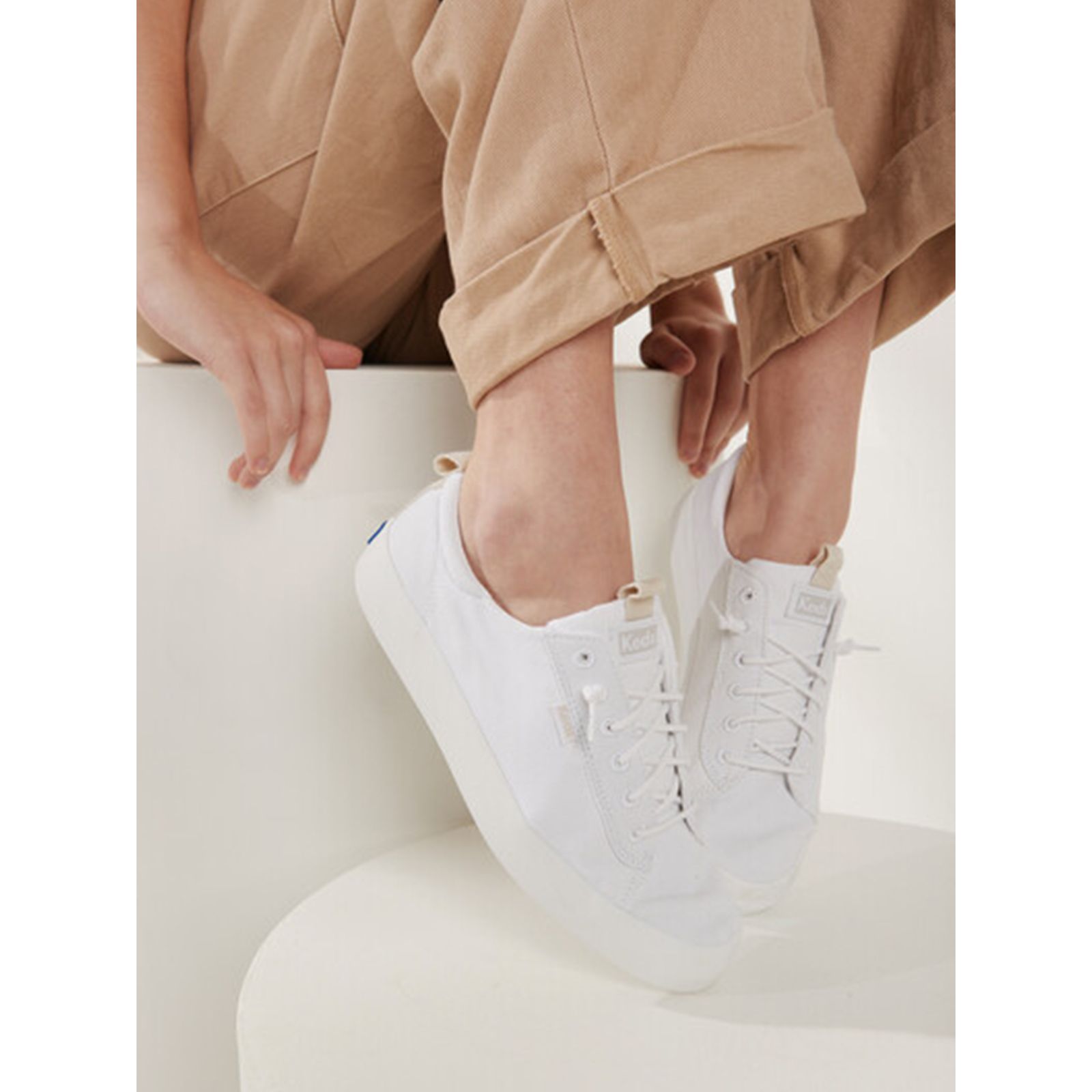 Zapatilla Mujer Kickback Blanca Keds