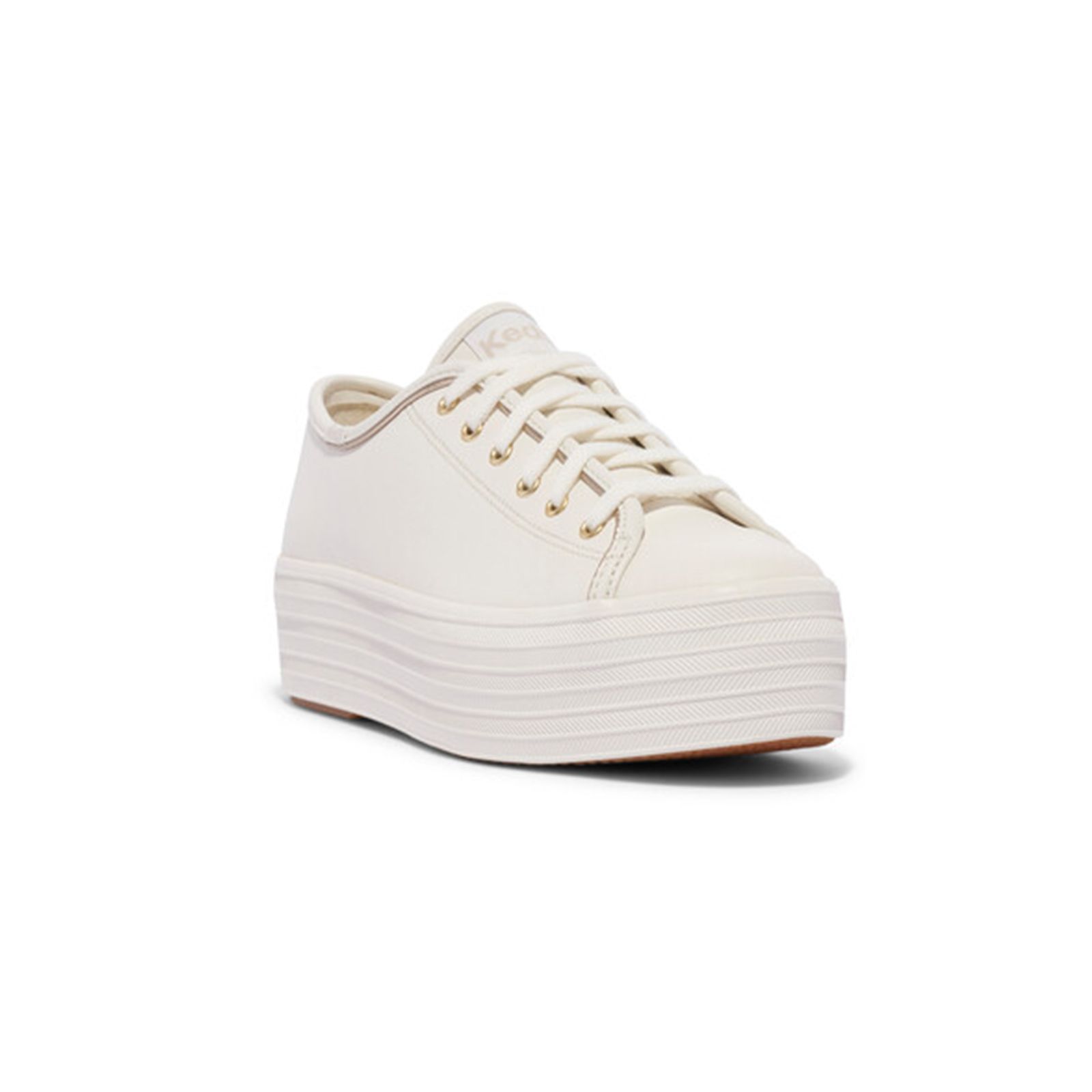 Zapatilla Triple Up Leather Piping Blanco