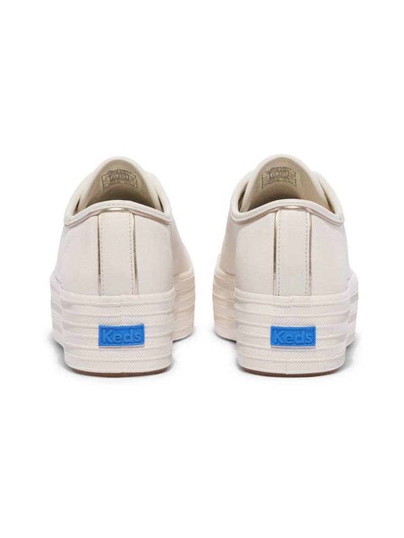 Zapatilla Triple Up Leather Piping Blanco