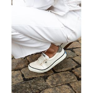 Zapatilla Jump Kick Cuero Beige