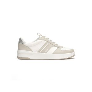 Zapatilla Court Cuero Metalica Beige