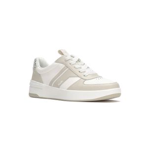 Zapatilla Court Cuero Metalica Beige