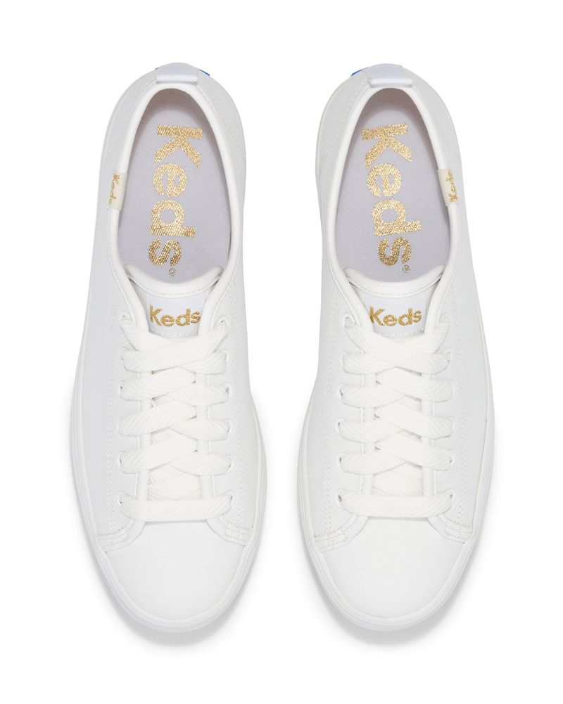 Zapatilla Triple Up Leather Blanca Keds