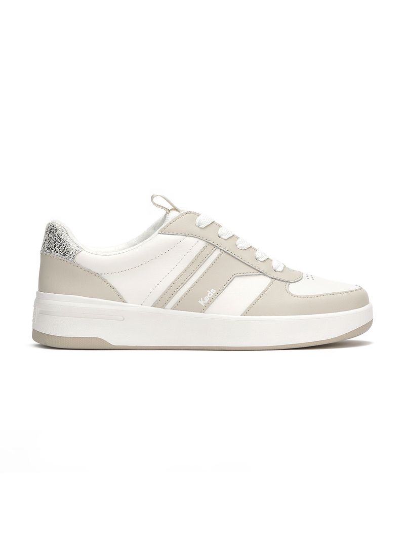 Zapatilla-Court-Cuero-Metalica-Beige