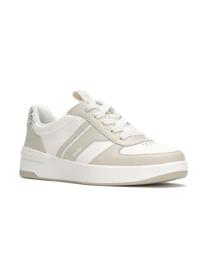 Zapatilla-Court-Cuero-Metalica-Beige
