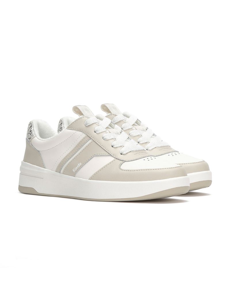 Zapatilla-Court-Cuero-Metalica-Beige