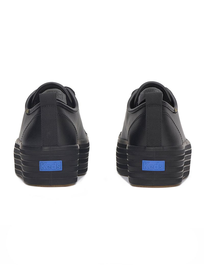 Zapatilla triple up Cuero Negra