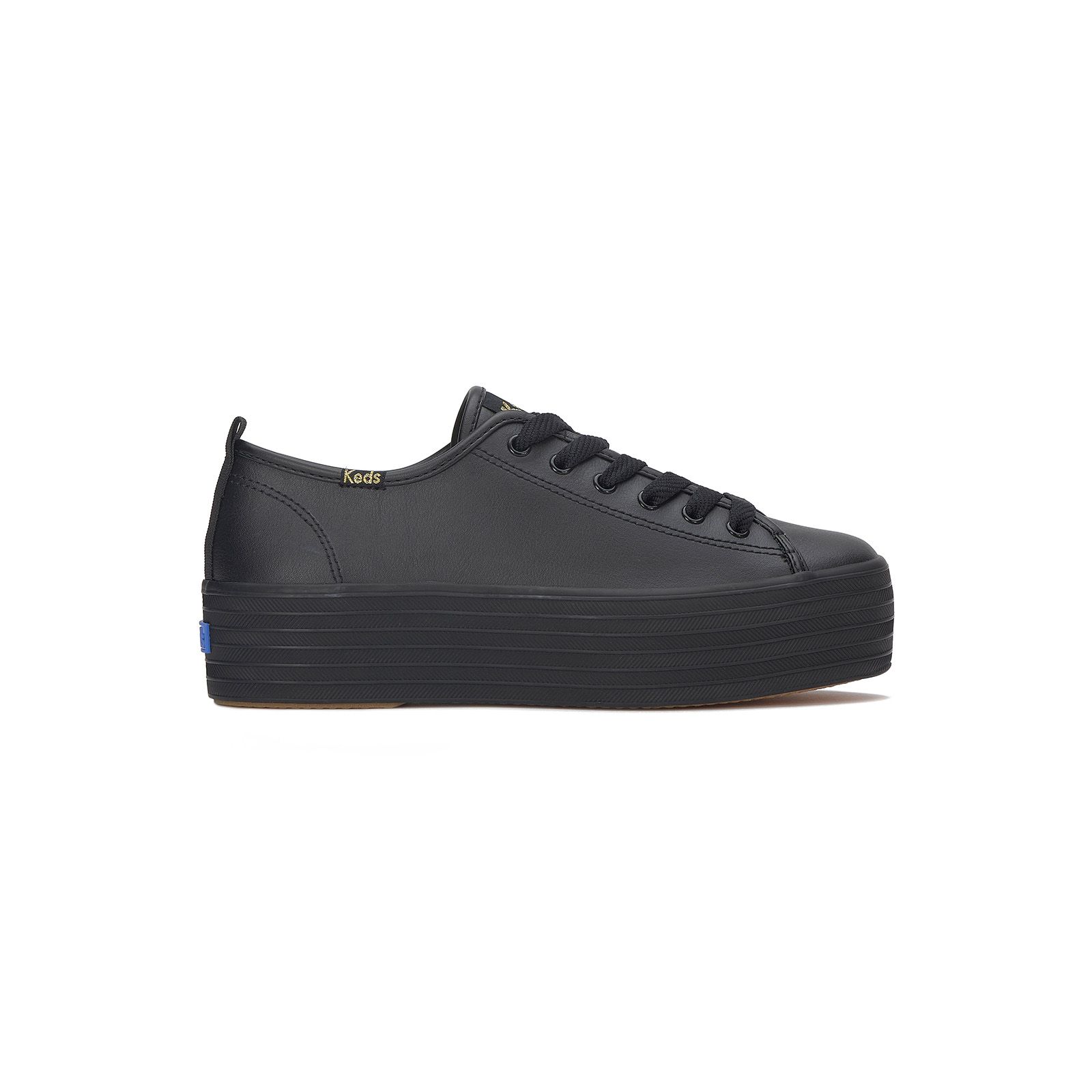 Zapatilla triple up Cuero Negra
