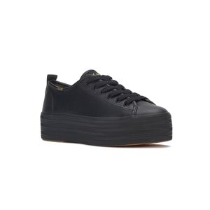 Zapatilla triple up Cuero Negra