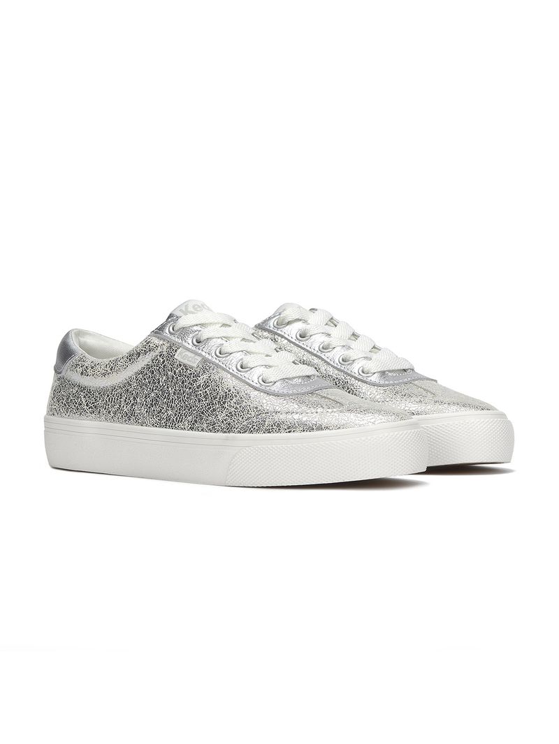 Zapatilla Jump Kick Cuero Plateado