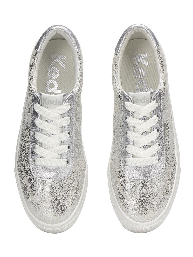 Zapatilla Jump Kick Cuero Plateado