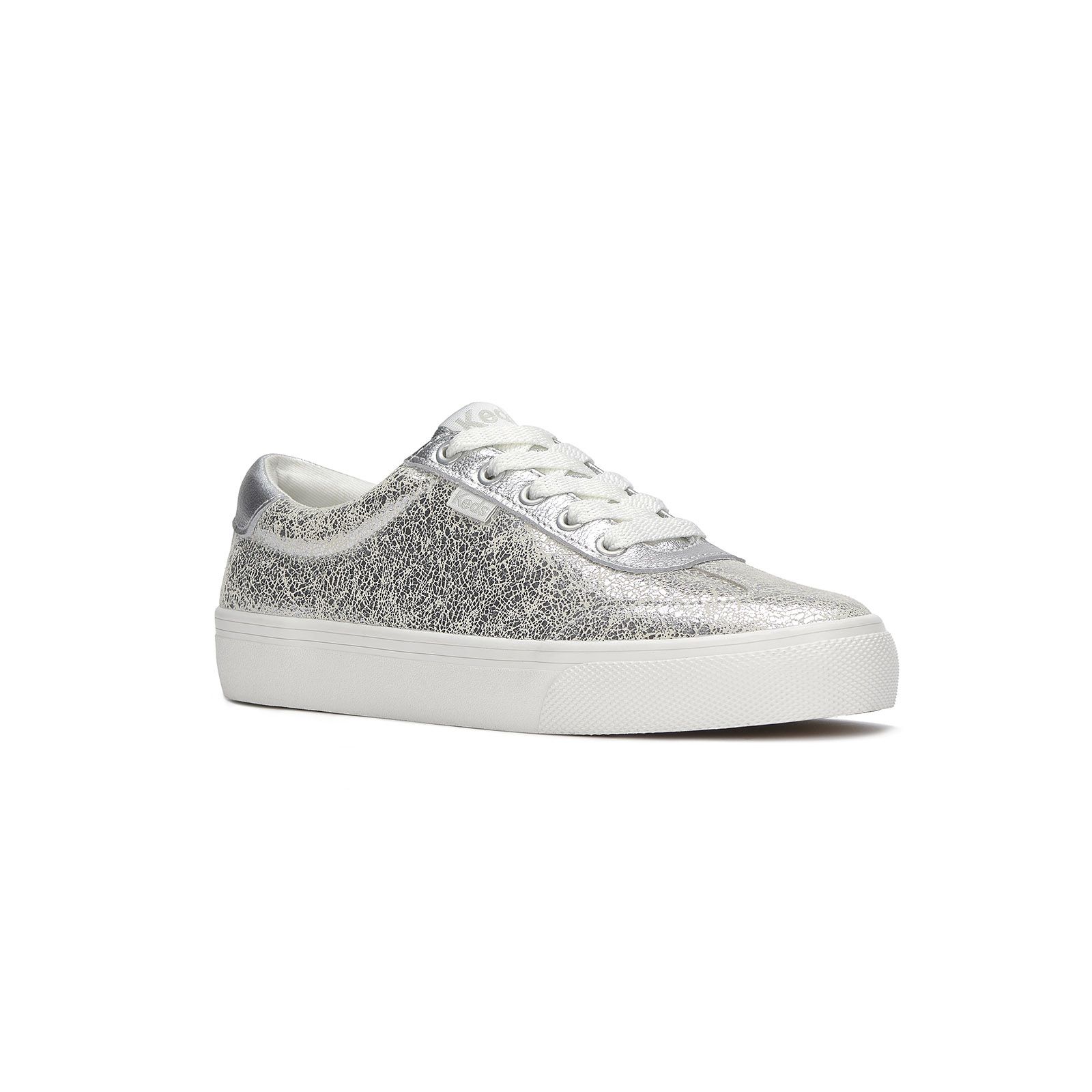 Zapatilla Jump Kick Cuero Plateado