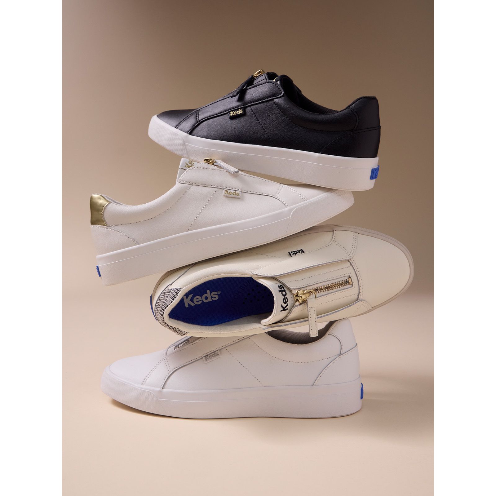 Zapatilla Pursuit Zip Beige