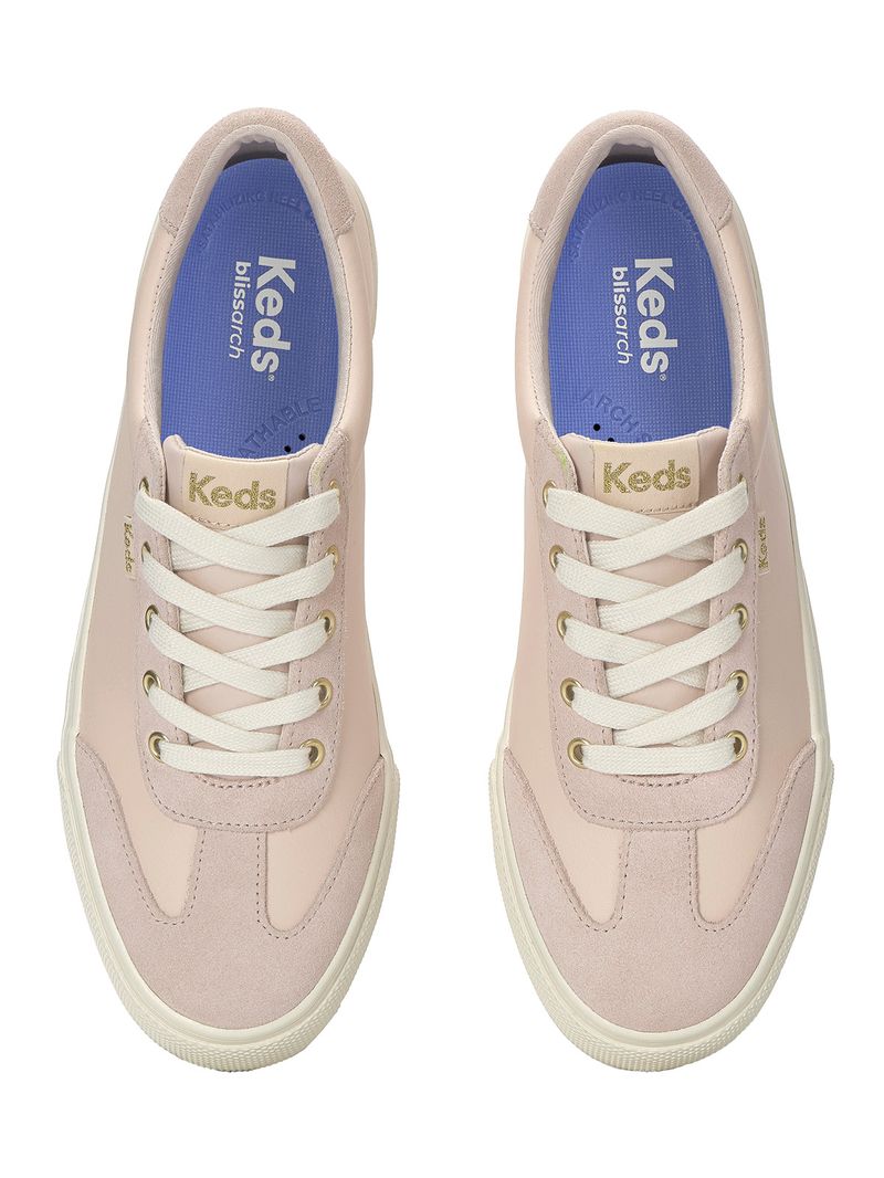 Zapatilla Jump Kick T-Toe Lthr/Gamuza Beige-Keds Chile - Keds Chile